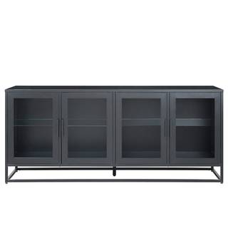 Dressoir Kayys glas/metaal - zwart