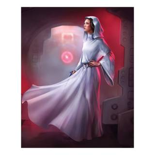 Fotobehang Star Wars Classic Leia vlies - rood/wit
