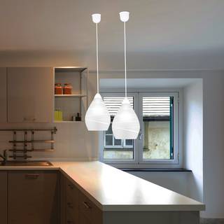 Hanglamp Cicero gesatineerd glas/metaal - 1 lichtbron