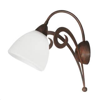 Wandleuchte 1945 I Satiniertes glas / Eisen - 1-flammig