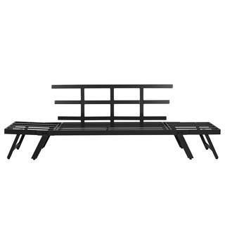 Gartenbank Torcy Aluminium / Polyester - Grau / Schwarz
