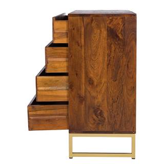 Kast LOGA Bruin - Massief hout - Metaal - 85 x 85 x 39 cm