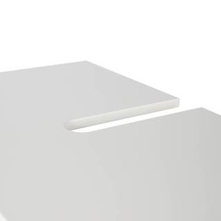 Waschbeckenunterschrank LINDHOLM Eiche teilmassiv - Weiß / Eiche - Weiß