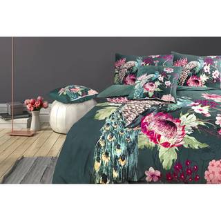 Parure de lit Blossom Satin de coton - Multicolore - 220 x 240 cm + 2 coussins 65 x 65 cm