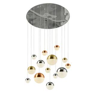 LED-hanglamp Planets staal - 14 lichtbronnen