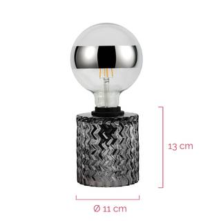 Tischleuchte Crystal Smoke Metall - 1-flammig