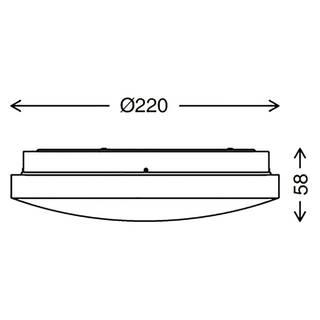 LED-plafondlamp Kalmus polypropeen - 1 lichtbron