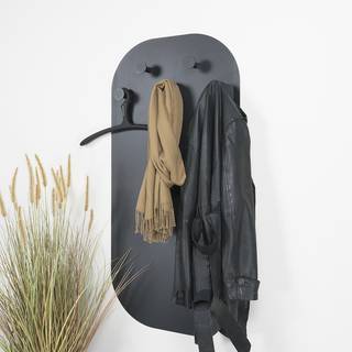 Garderobepaneel Underhill metaal - zwart