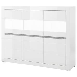 Highboard Cape Ann hoogglans wit/mat wit