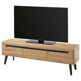 TV-Lowboard Tornac Eiche Artisan Dekor / Schwarz - Breite: 160 cm