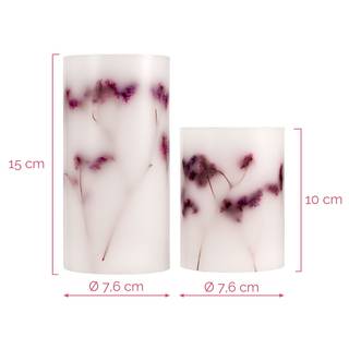 Wachskerze Shiny  Bloom (2er-Set) Wachs - 2-flammig