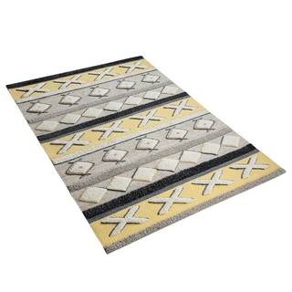 Tapis en laine Epic Coton / Polyester - Jaune / Beige