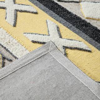 Tapis en laine Epic Coton / Polyester - Jaune / Beige