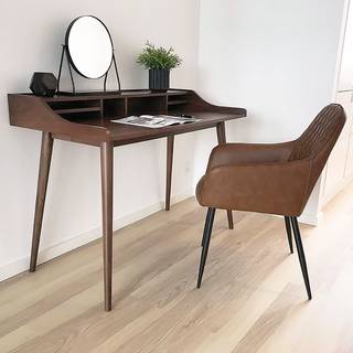 Bureau Moyon Placage noyer / noyer