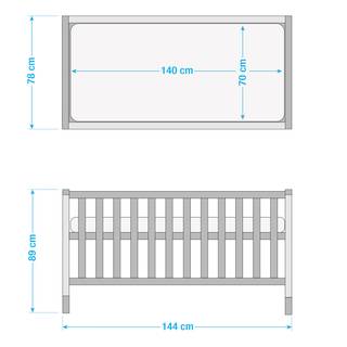 Babyzimmer-Set Caro I (3-teilig) Grau - Holzwerkstoff - 0 x 0 x 0 cm