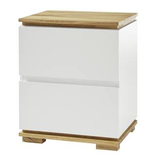 Nachtkastje Hindley Wit - Massief hout - Plaatmateriaal - 48 x 59 x 40 cm