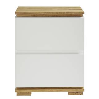 Nachtkastje Hindley Wit - Massief hout - Plaatmateriaal - 48 x 59 x 40 cm