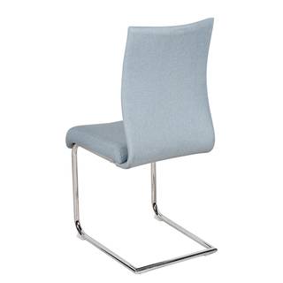 Chaises cantilever Lunery I (lot de 2) Tissu / Acier - Bleu pastel