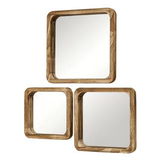 Spiegel Mambo (3-delig) Paulowniahout/spiegelglas - natuurlijk