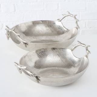 Schale Säntos (2-teilig) Aluminium - Silber