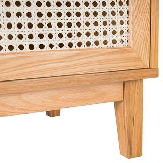 Kast CANEE 80 cm Weens vlechtwerk/fineer van echt hout - Eik