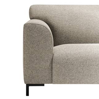 Sofa Lussant (3-Sitzer) Flachgewebe - Flachgewebe Shina: Beige - Schwarz