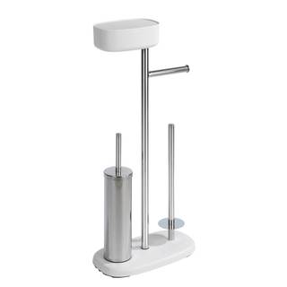 Stand WC-Garnitur Rivazza Edelstahl - Weiß