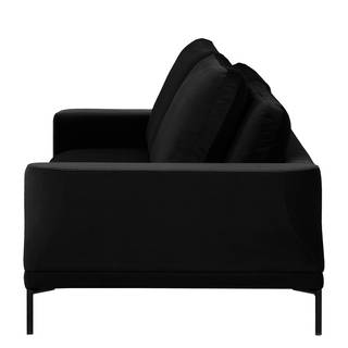 Sofa Grossa (3-Sitzer) Samt - Samt Vaia: Schwarz