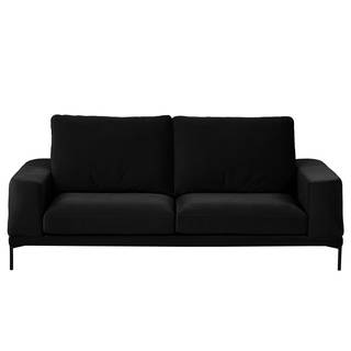 Sofa Grossa (3-Sitzer) Samt - Samt Vaia: Schwarz