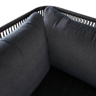 Loungegroep FIFO 3-delig variant A geweven stof/massief acaciahout - antracietkleurig/grijs