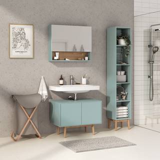 Badregal LINDHOLM Eiche teilmassiv - Mint