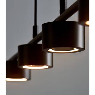 LED-Pendelleuchte Clyde II Stahl / Kunststoff- 4-flammig