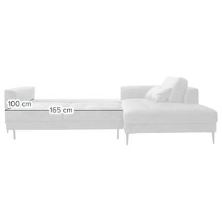 Ecksofa GAILLON mit Longchair Microfaser Cori: Dunkelgrün - Longchair davorstehend rechts