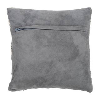Dekokissen Finish 100 Leder / Polyester - Silber