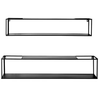 Open wandkast Lancieux I Zwart - Metaal - 95 x 20 x 20 cm