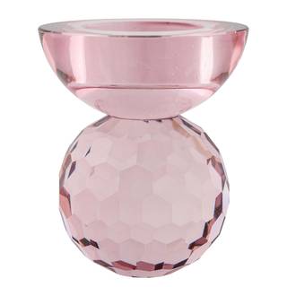 Waxinelichthouder Burano kristalglas - Roze