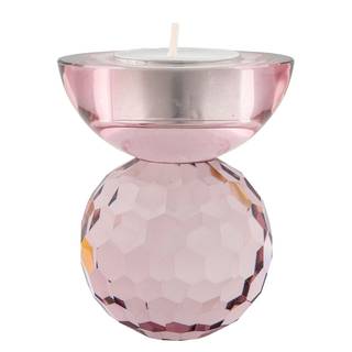 Teelichthalter Burano Kristallglas - Rosa