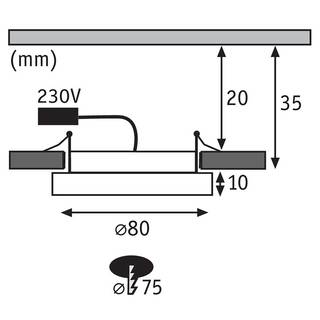 LED-Einbauleuchte Areo XVII Acrylglas - 1-flammig