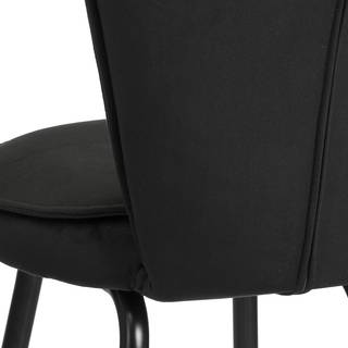 Barstoel Bouilly (set van 2) fluweel/metaal - Zwart