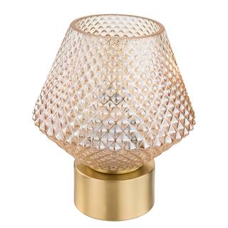 Tafellamp Tampere glas/ijzer - 1 lichtbron - Barnsteenkleurig