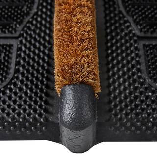 Deurmat Kokos Gummi Schoen I rubber/kokos - bruin/zwart