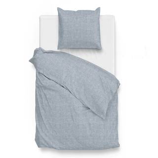Bettwäsche Lino Renforce - Jeansblau - 135 x 200 cm + Kissen 80 x 80 cm