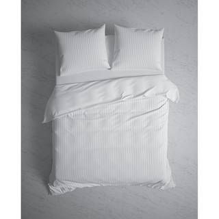 Beddengoed Banda katoensatijn - Wit - 155x220cm + kussen 80x80cm