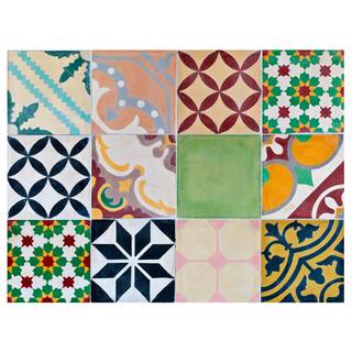 Tischset Mosaik II (4er-Set) Vinyl - Mehrfarbig