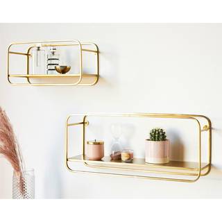 Wandregal Torce Metall - Gold - Breite: 61 cm