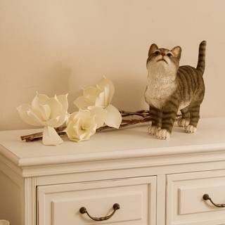 Dekofigur Katze Liala Kunstharz / Polyresin - Natur