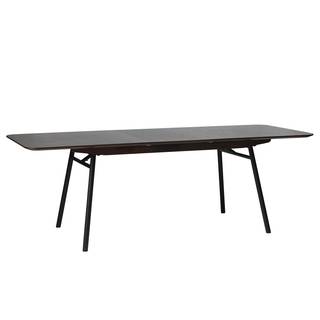 Eettafel Dax fineer van eikenhout/metaal - donkerbruin eikenhout/zwart