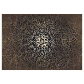 Vlies-fotobehang Mandala Gold vlies - goudkleurig/zwart - 400 x 280 cm