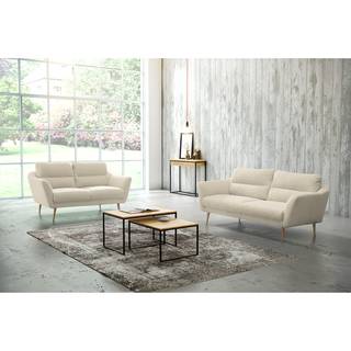 Divano Lucinda I (2 posti) Tessuto - Tessuto Hanabi: crema - Beige