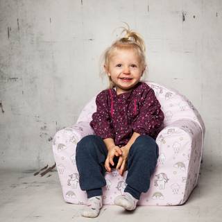 Poltrona per bambini Rainbow Unicorn Rosa - Tessile - Altro - 34 x 42 x 51 cm